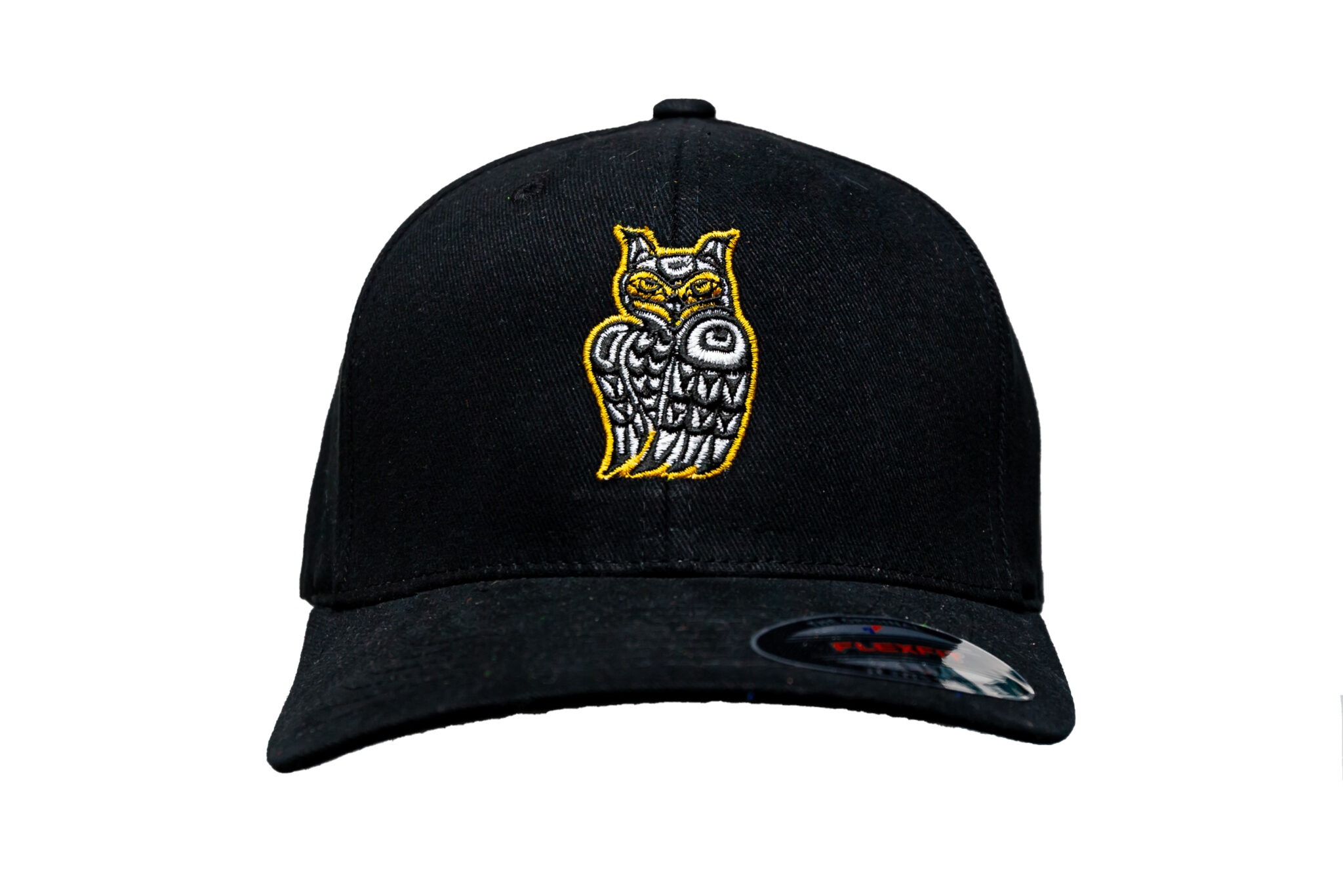 Snuneymuxw NightOwls Limited Edition Flex-Fit Hat Gold Outline ...