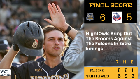NightOwls Bring Out The Brooms Against The Falcons In Extra Innings
