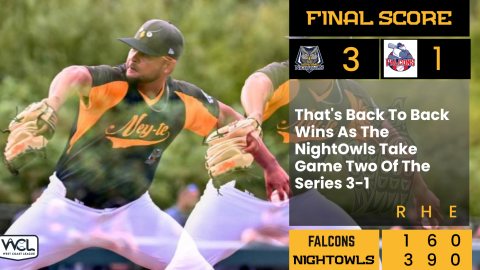 That's Back To Back Wins As The NightOwls Take Game Two Of The Series 3-1